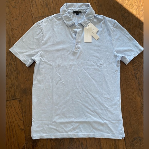 Vince Garment Dye Short-Sleeve Polo Shirt - Picture 4 of 6